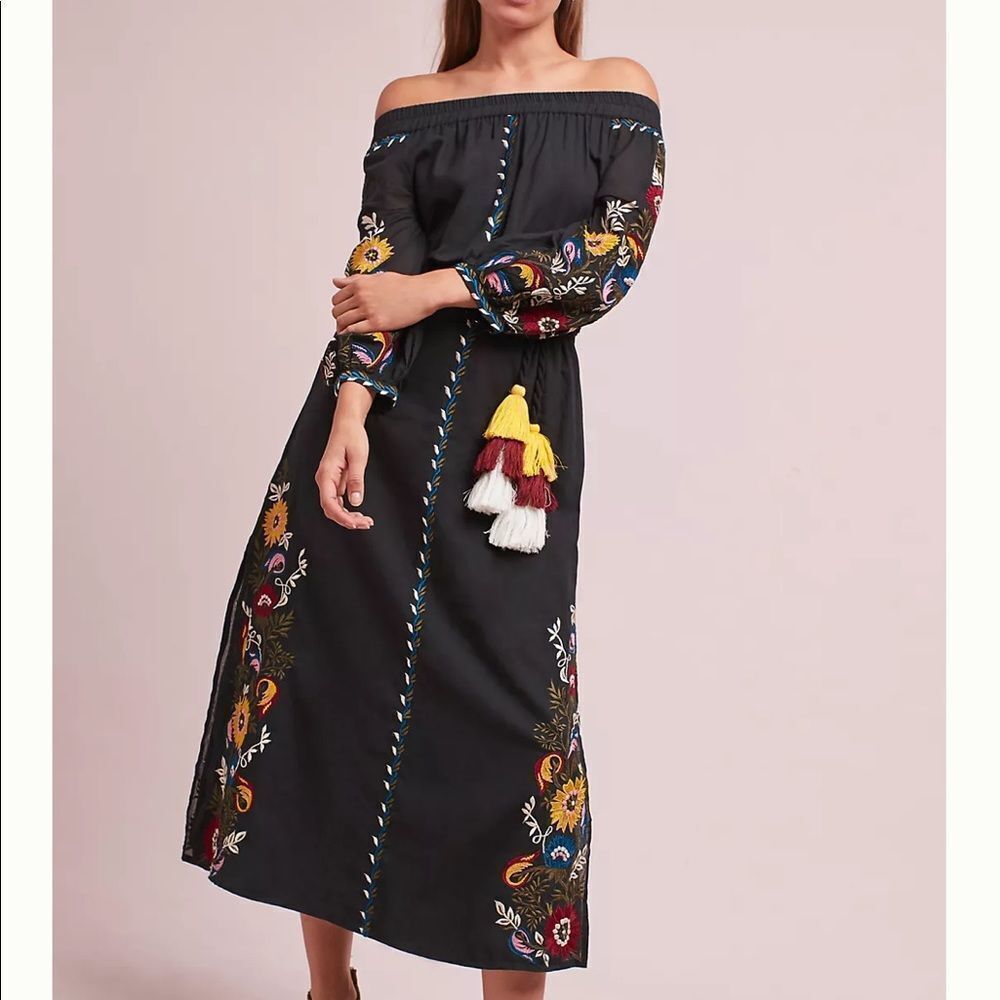 New Anthropologie MISA Seine Off The Shoulder Dress XS #194